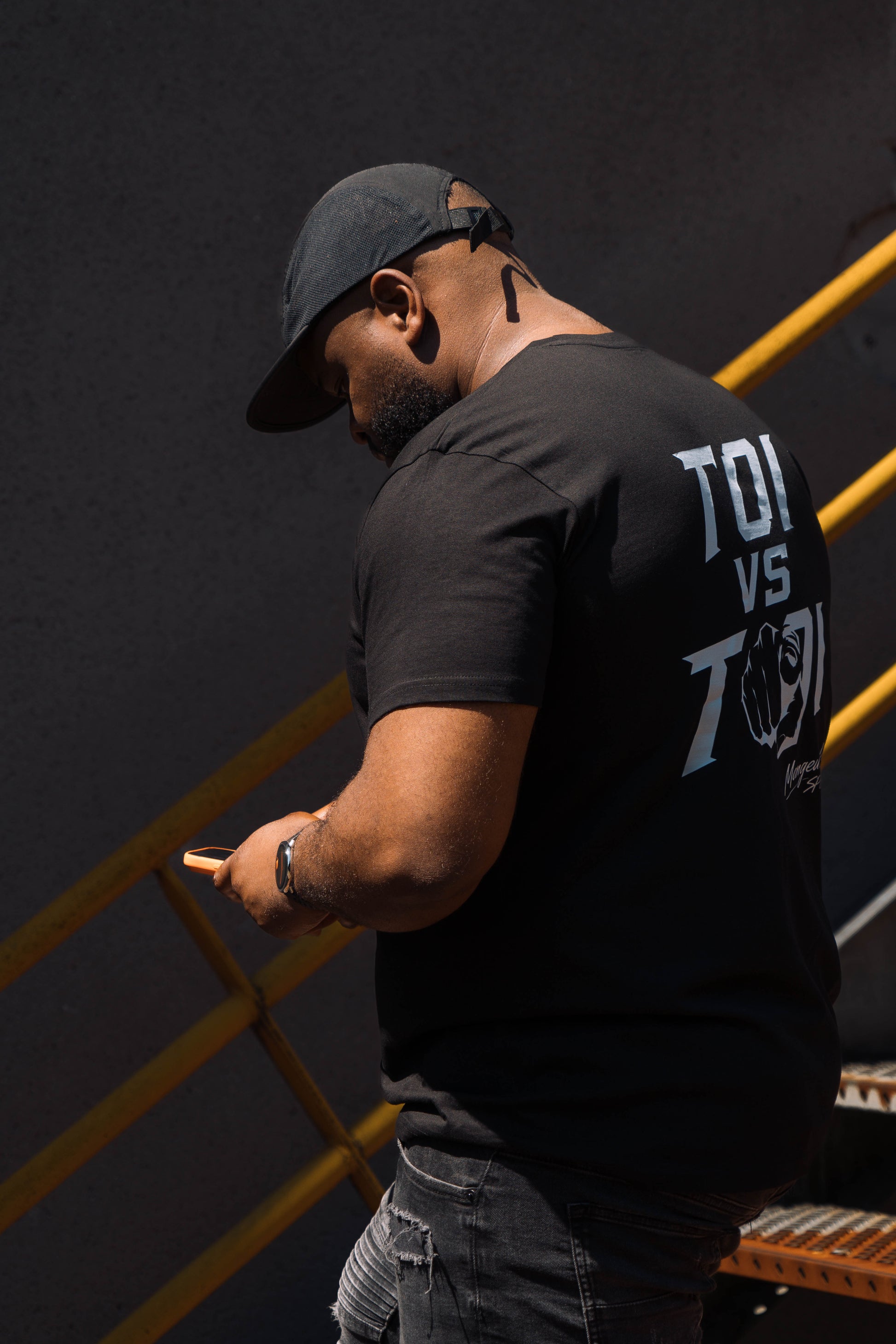 T-shirt TOI VS TOI noir, vue de dos